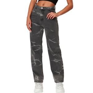 The Kript Tempest women’s high Grey High waisted Tapered leg Denim jeans 28x32